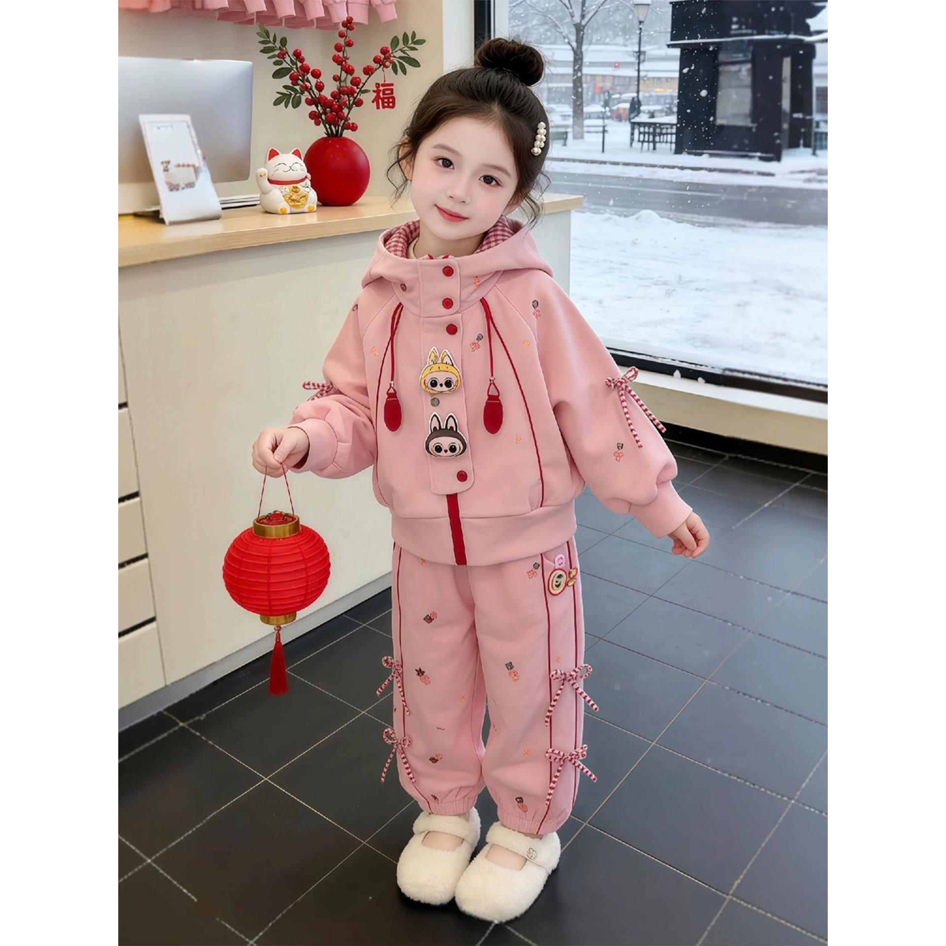 女童春装拉布布套装2026新款儿童衣服洋气炸街大童春季穿搭一整套