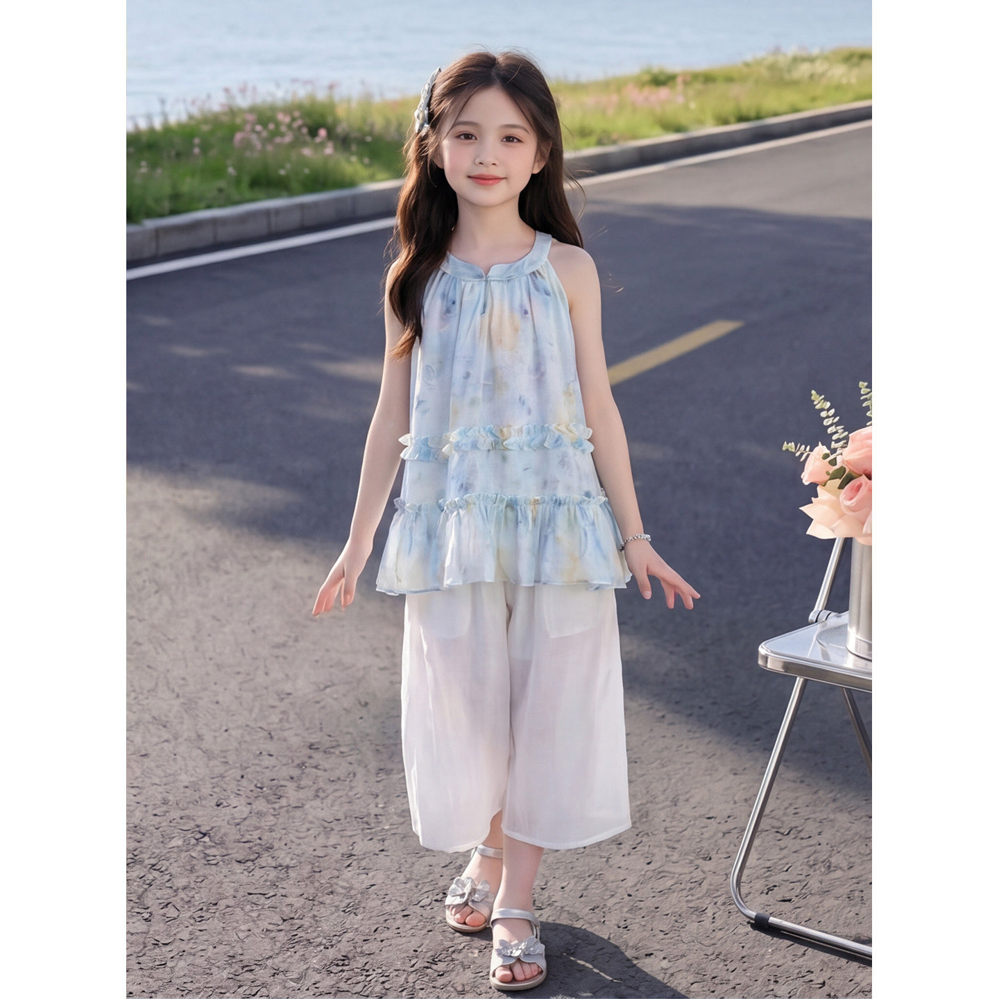 女童夏季套装新中式国潮风儿童装