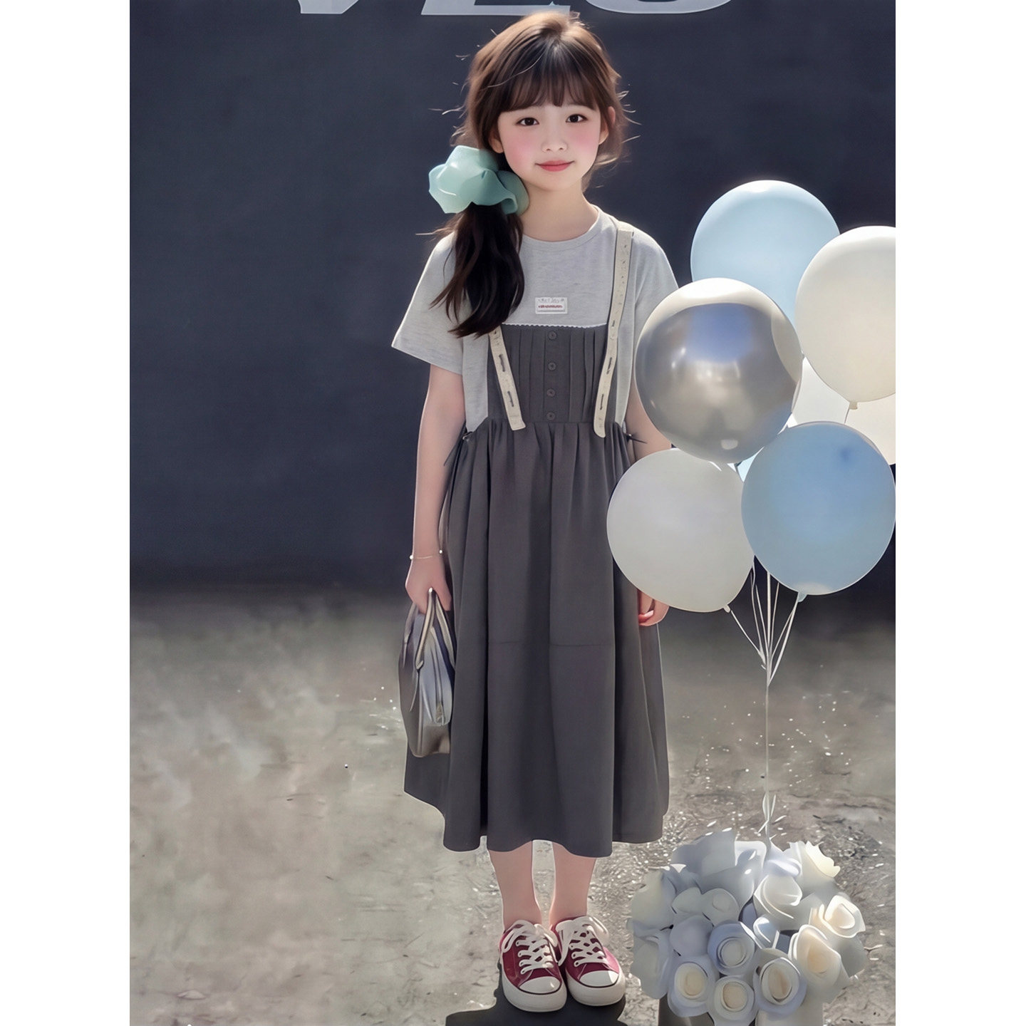 女童背带裙2026夏季新款中大童