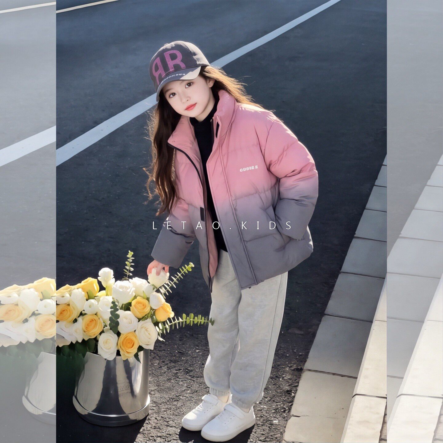 女大童冬季休闲加厚保暖羽绒棉衣