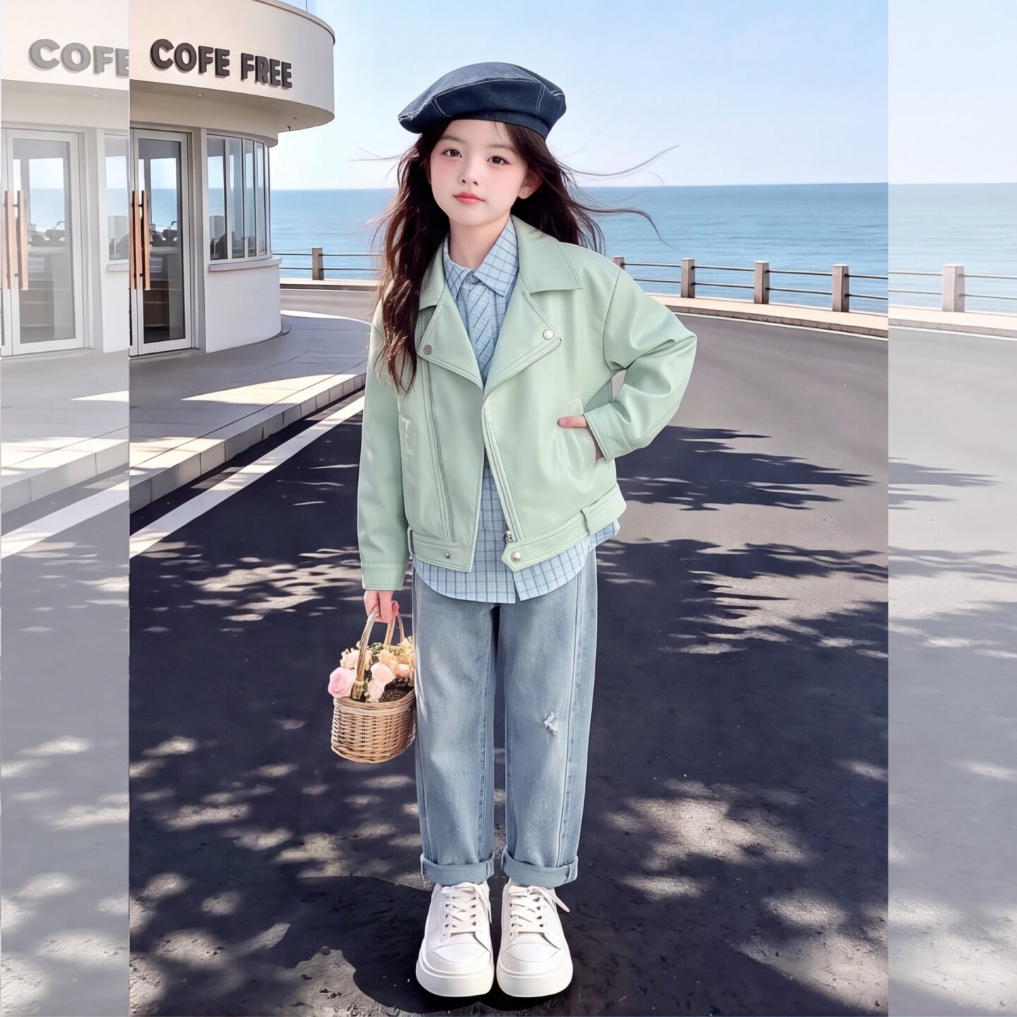儿童皮衣2026秋季新款时髦女孩中
