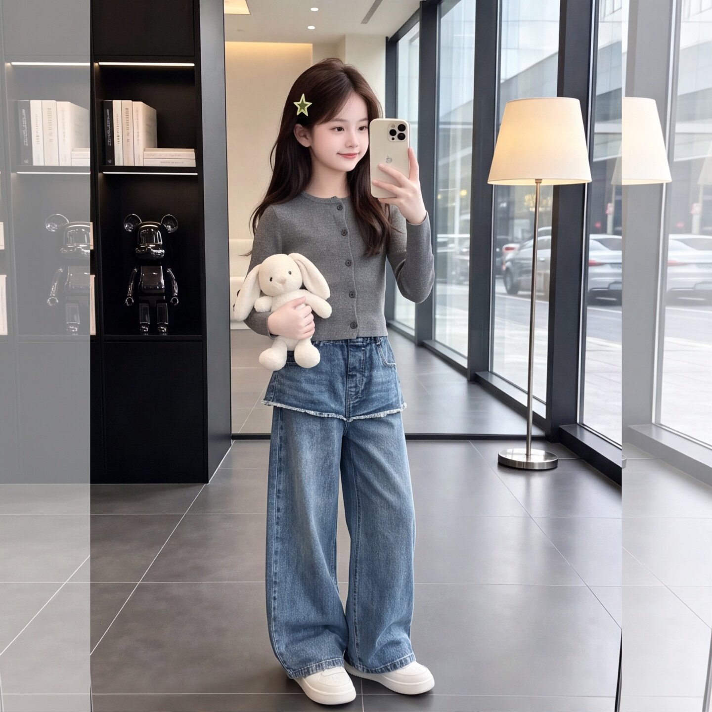 女童春秋韩版2026新款阔腿裙裤