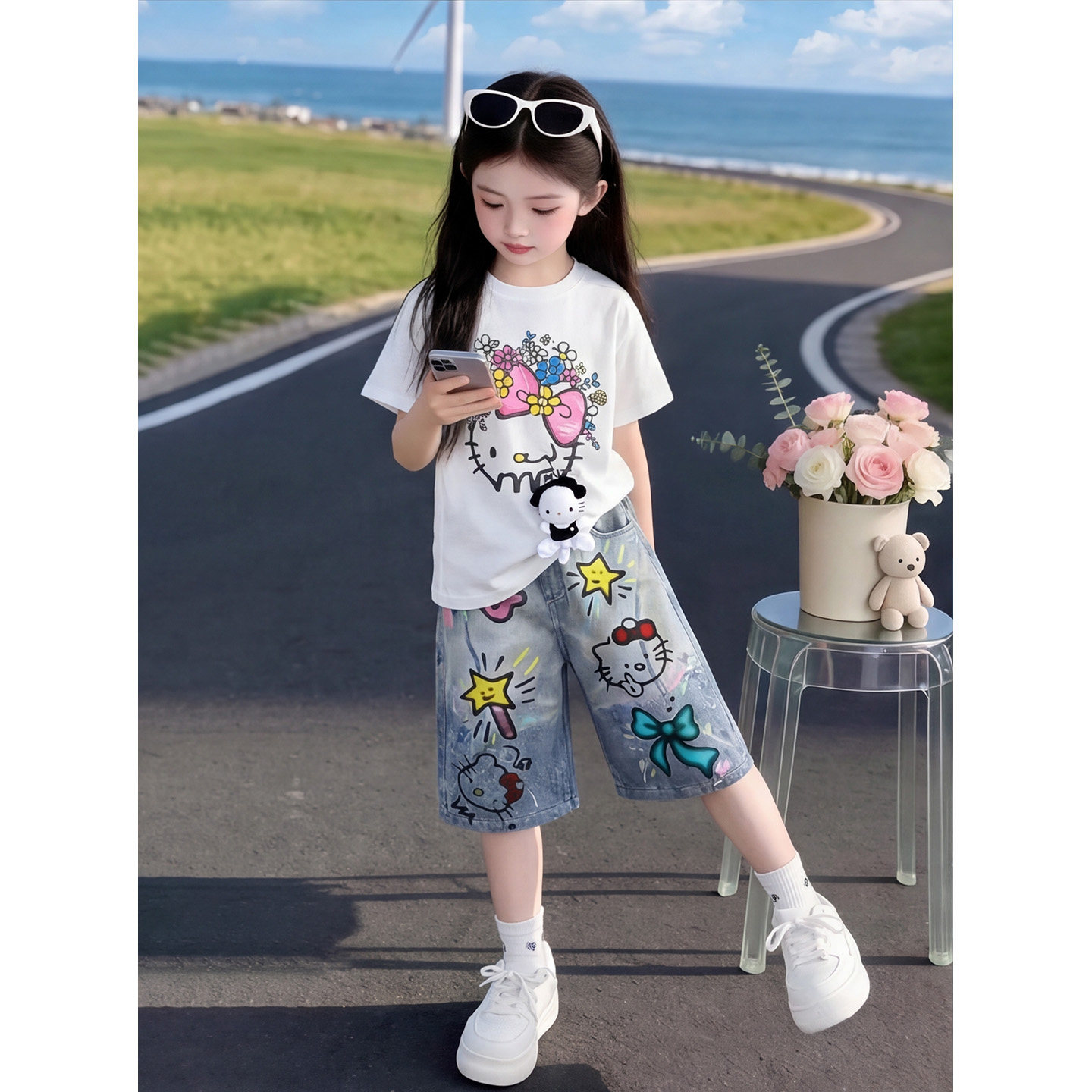 女童夏季套装2026夏季新款儿童
