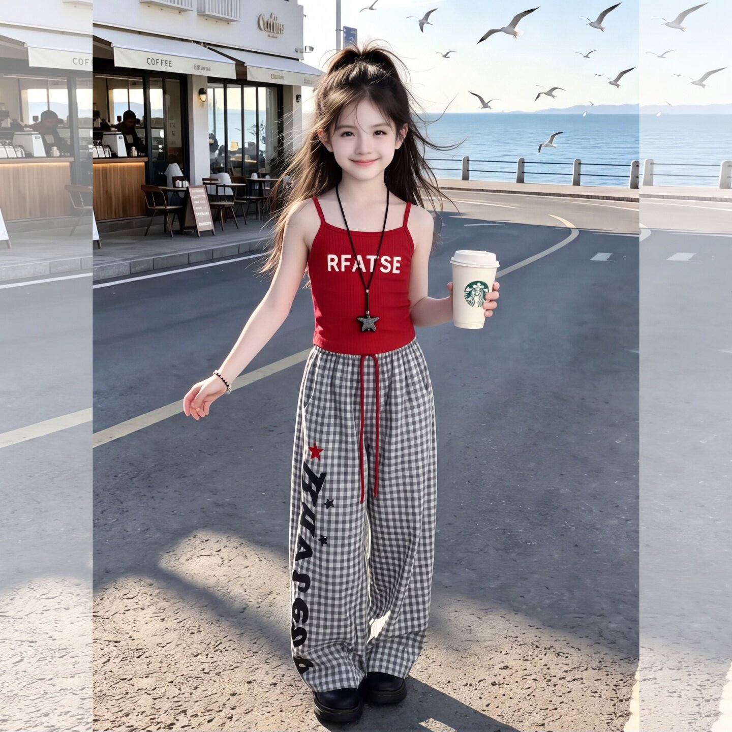 女童裤子夏季薄款儿童韩版潮酷街