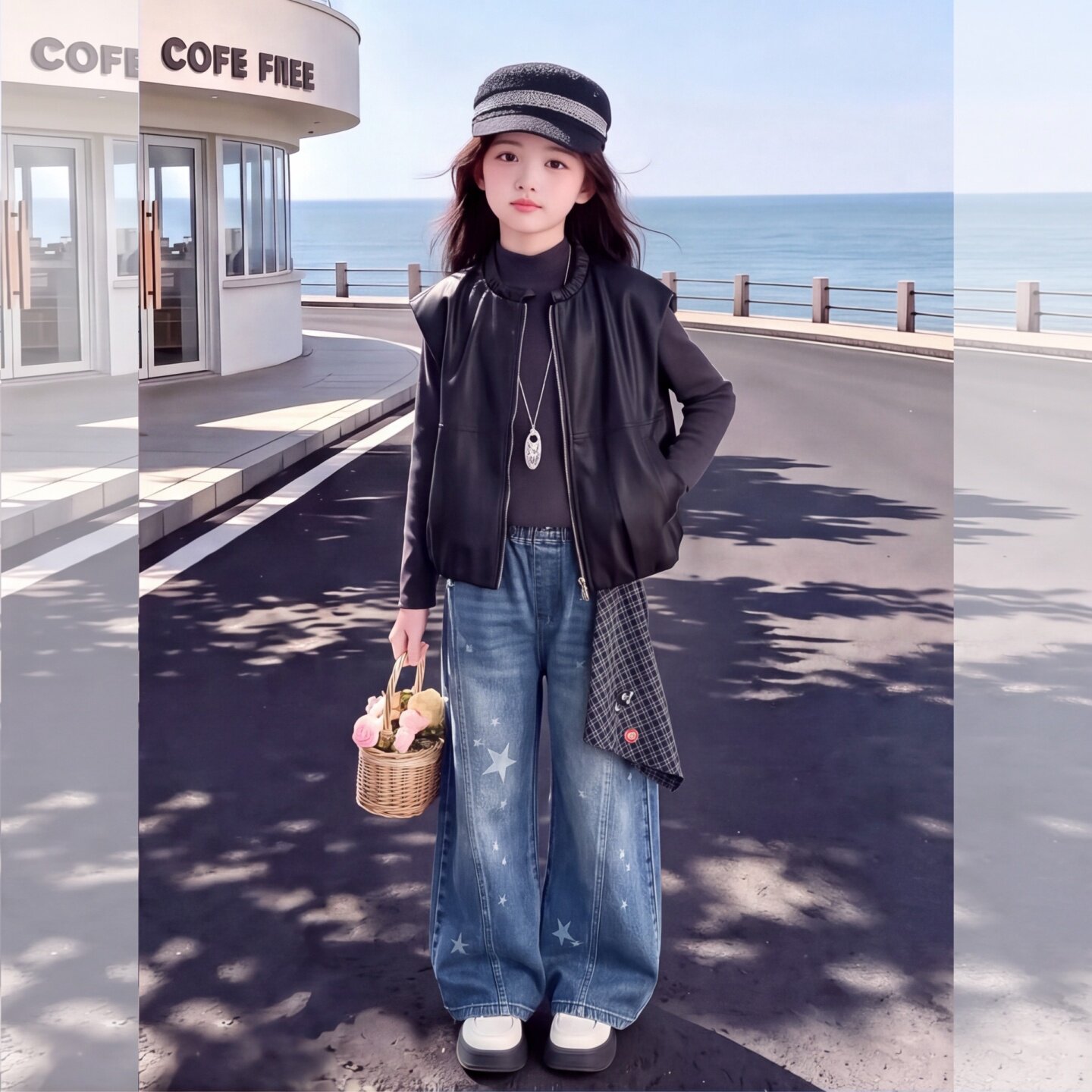 女童牛仔裤秋季新款洋气2026新款