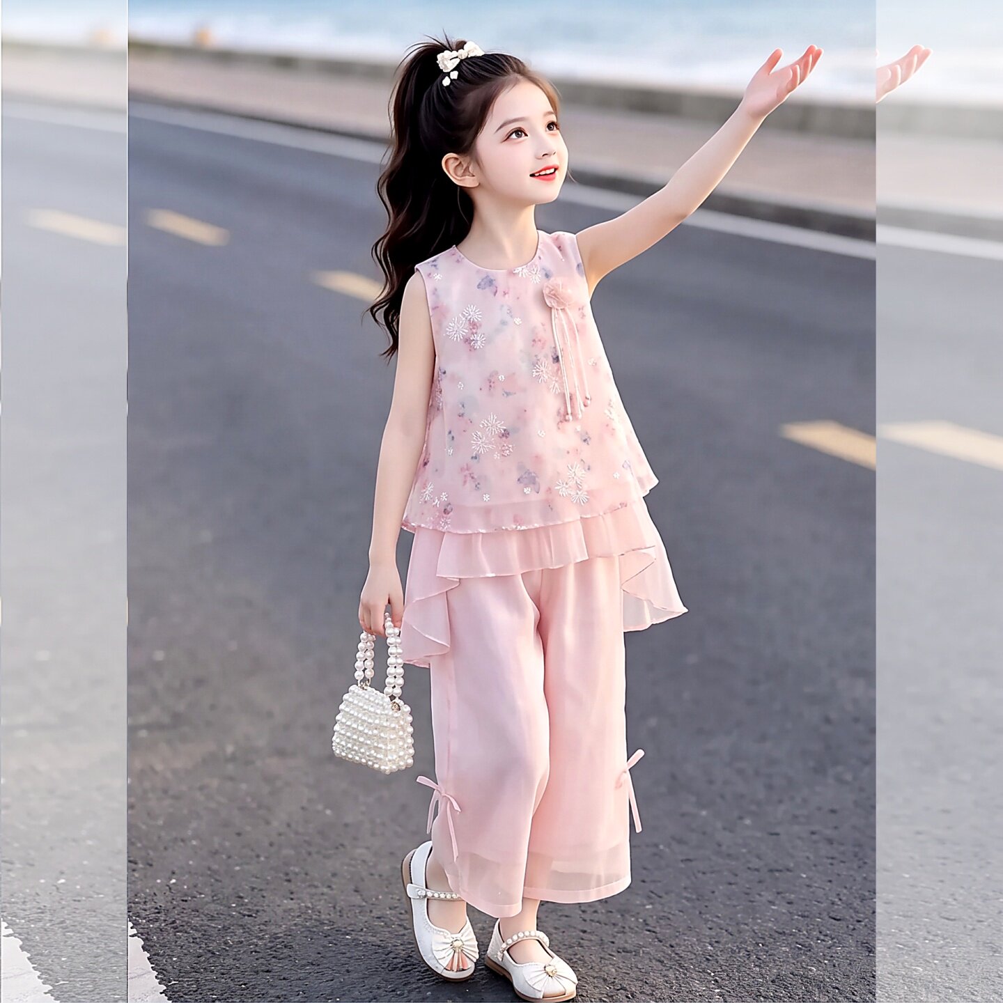 女童新中式套装夏季薄款2026新款