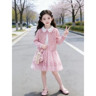 女童套装春装2026新款儿童春季穿搭裙子女大童超好看连衣裙春秋款