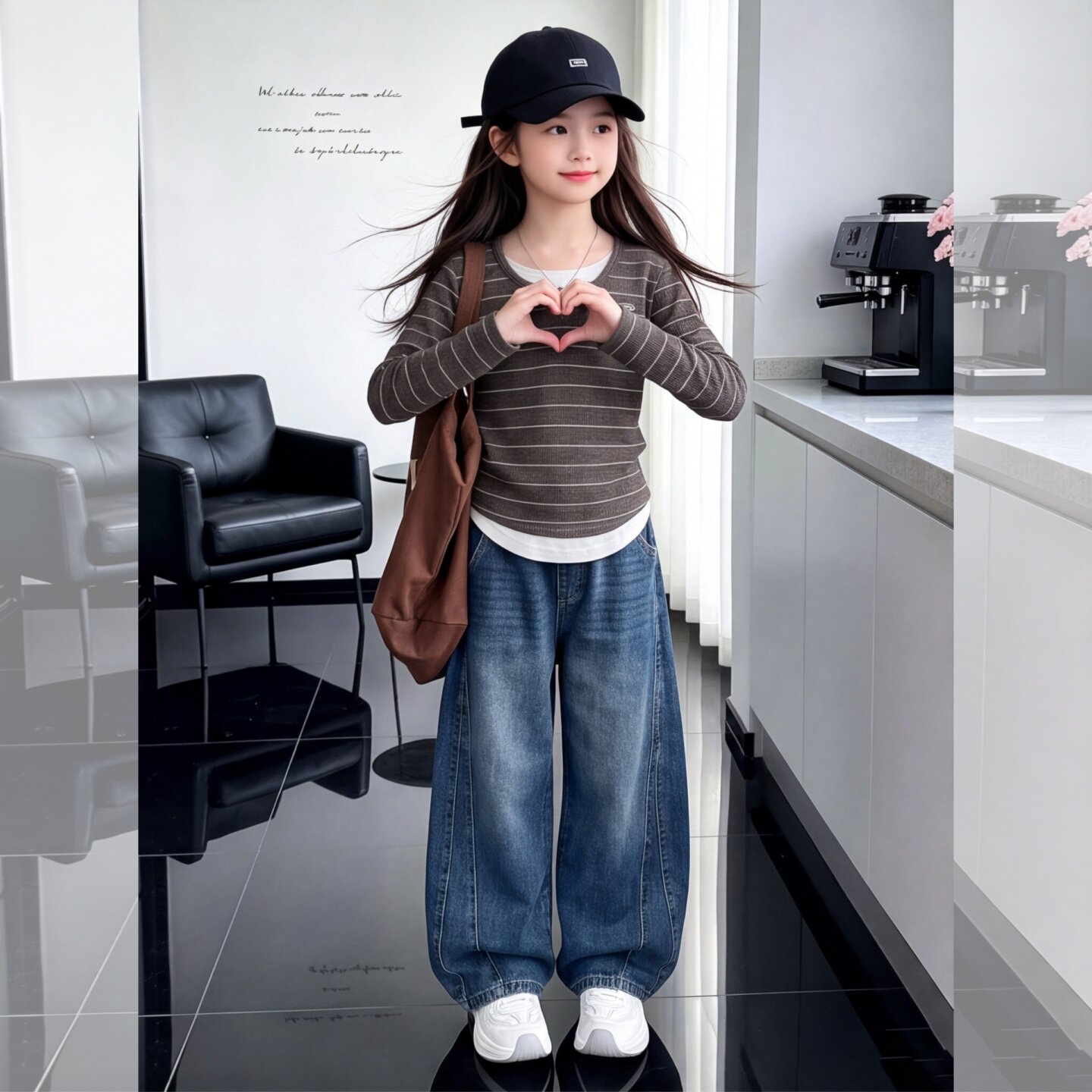 女童假两件打底衫套装2026秋季新