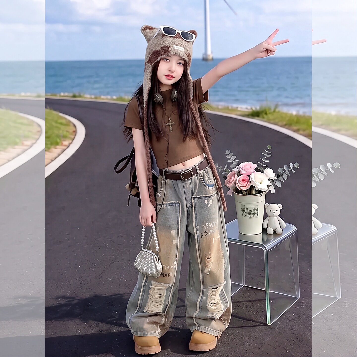 女童夏季套装2026新款洋气儿童大