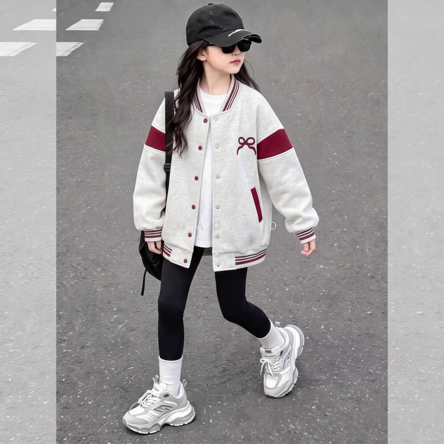 女童春秋棒球外套2026新款洋气