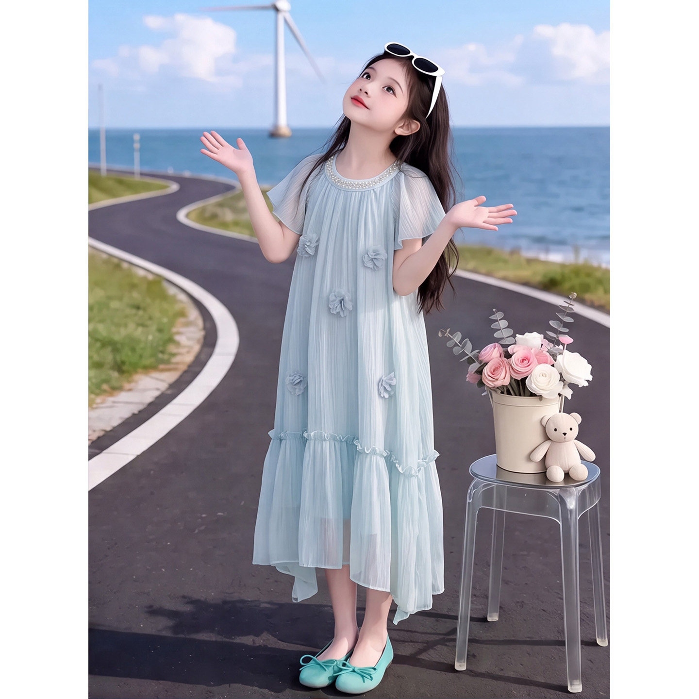 女童夏装公主裙2026新款纯棉裙子