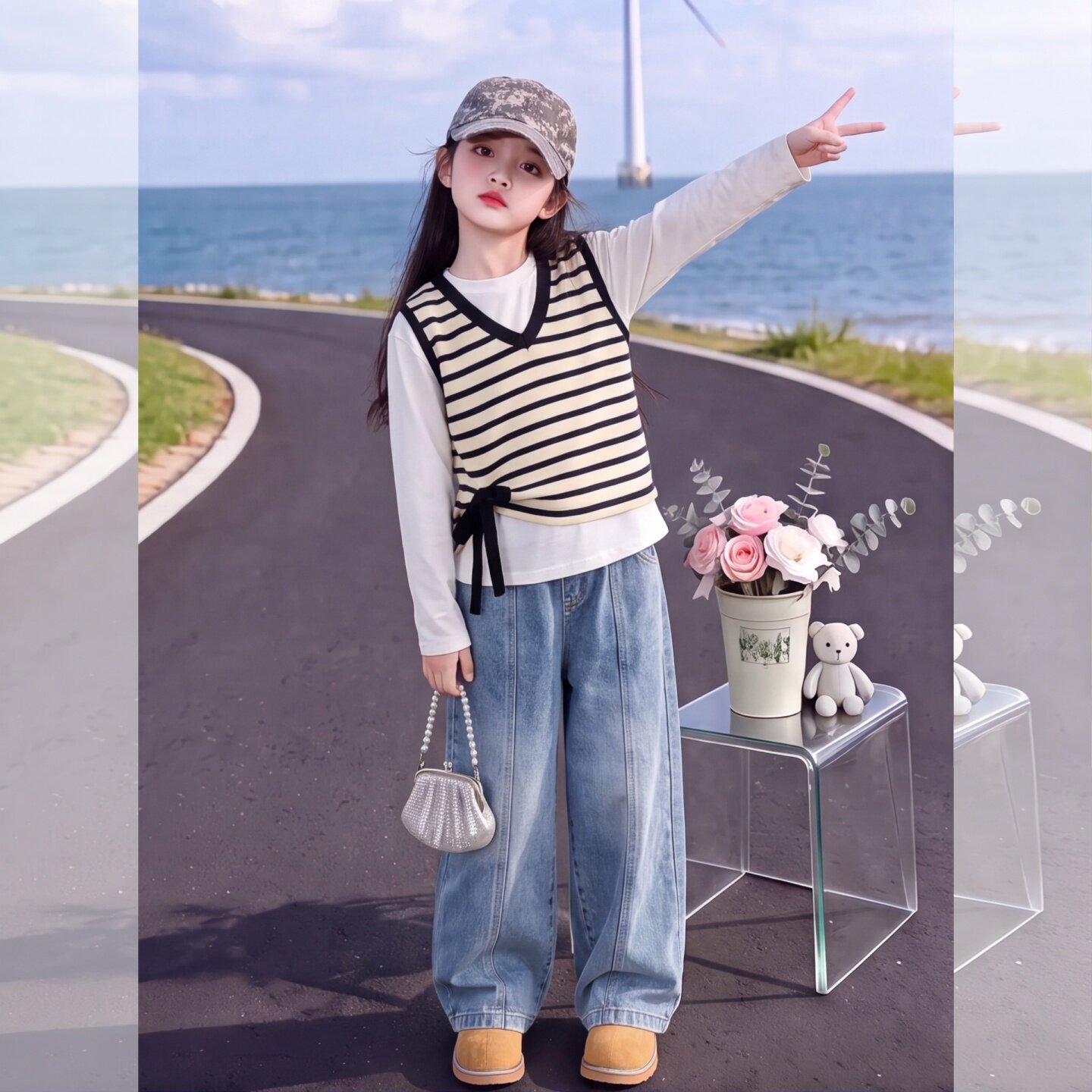 女童超好看韩系套装2026秋季新款
