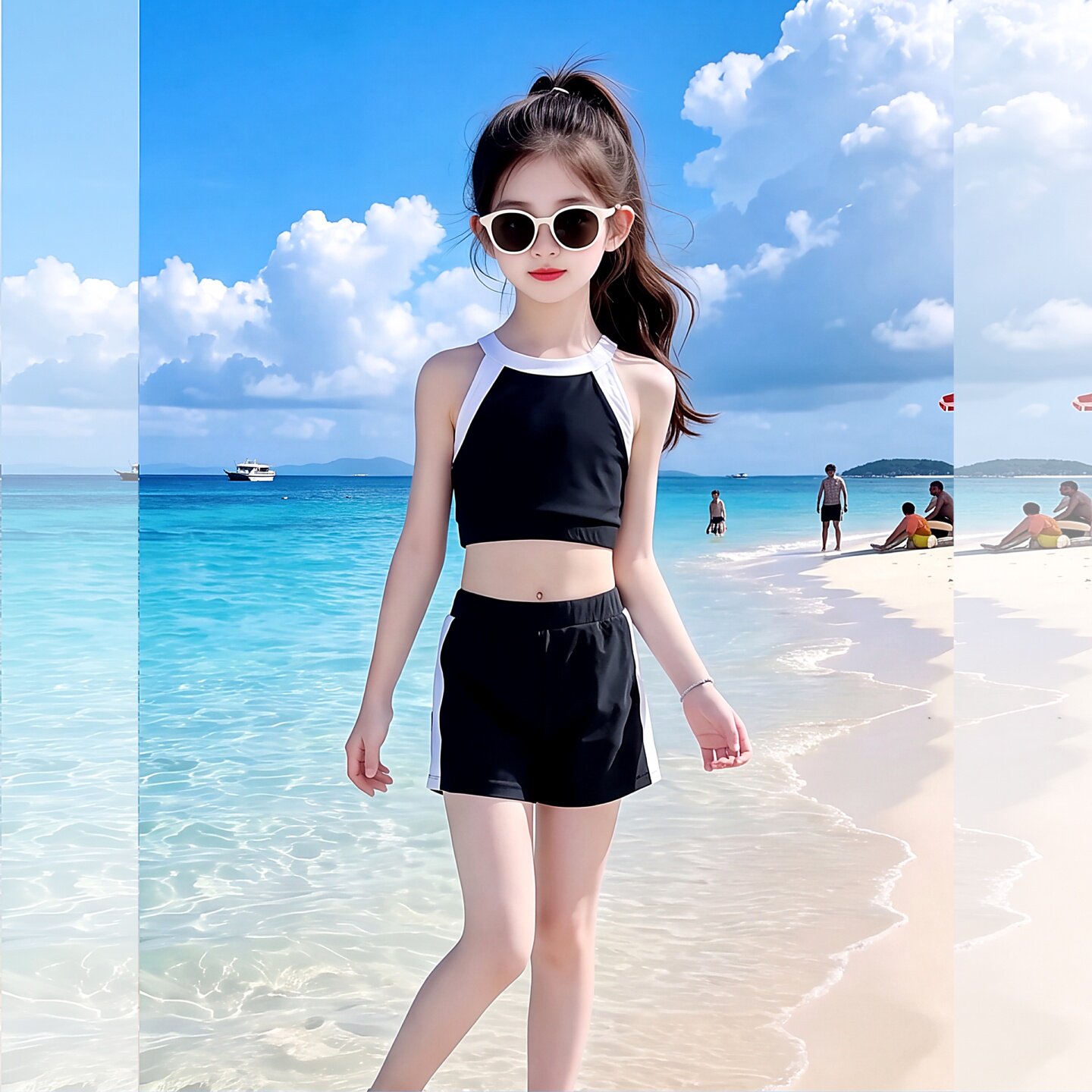 女童泳服2026夏季新中大童时尚女