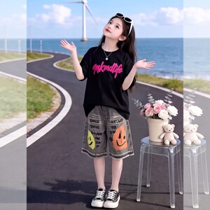 女童夏装套装儿童女孩超好看T恤4