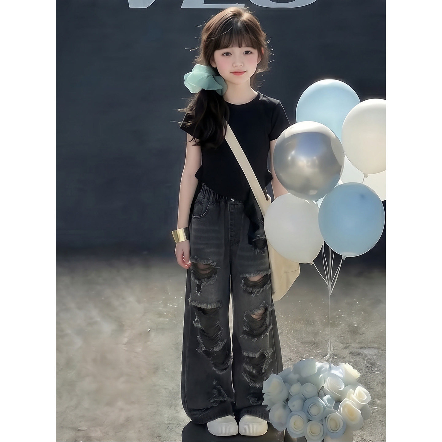 女童爵士舞潮装2026儿童夏装破裤
