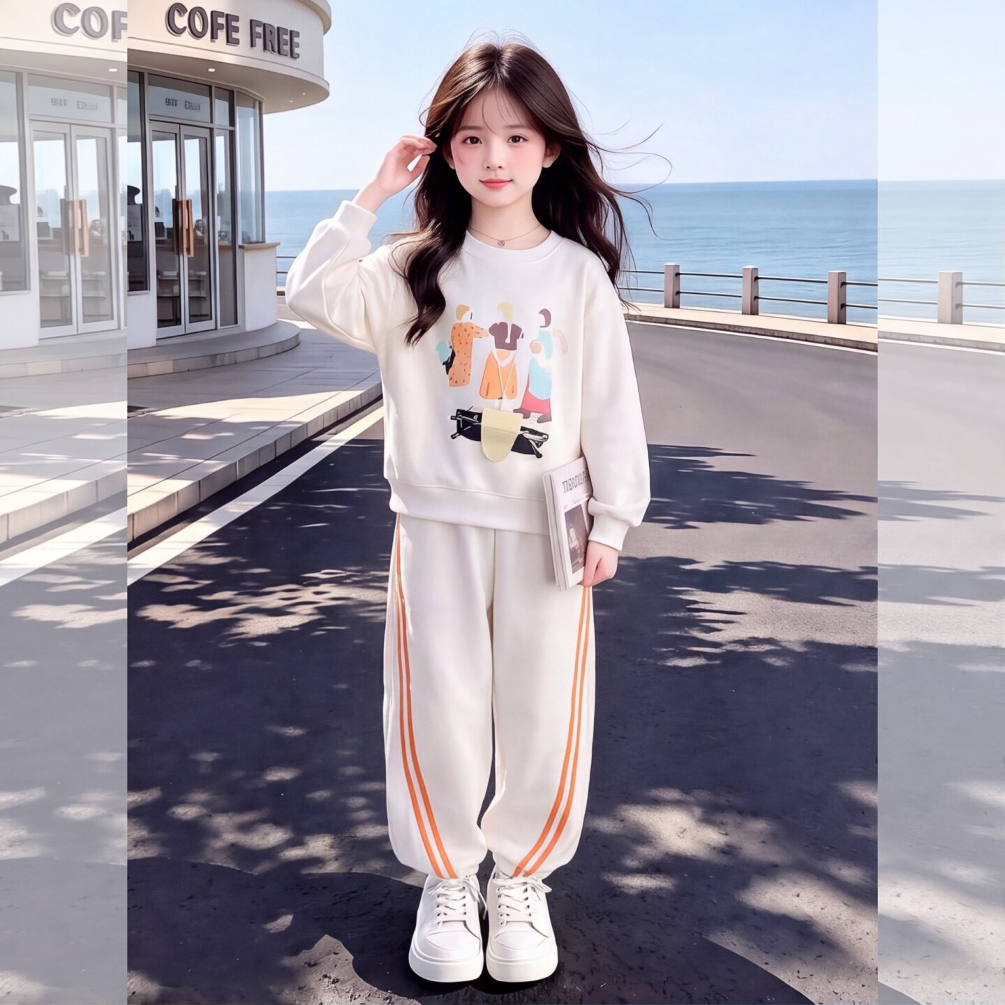 女孩独特漂亮小套装女童秋装小孩