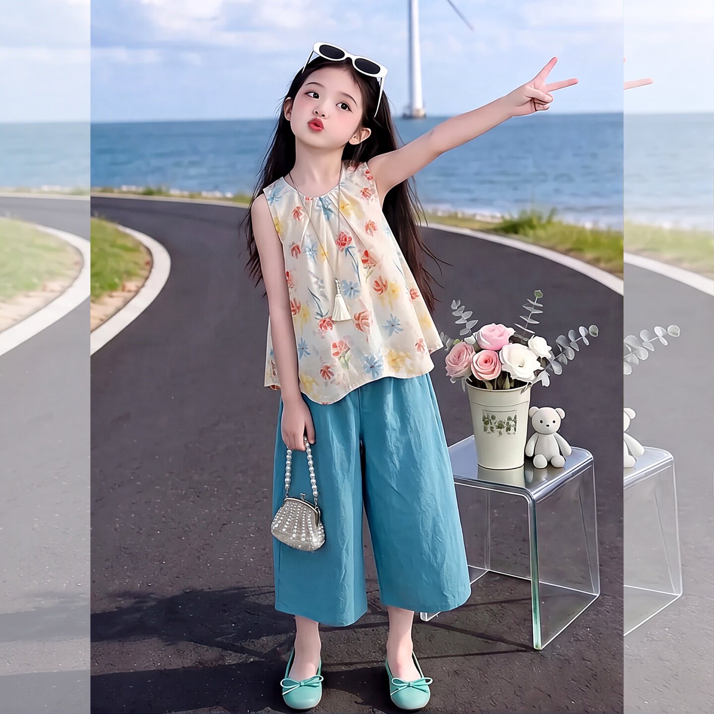 女童夏季休闲套装2026新款洋小女