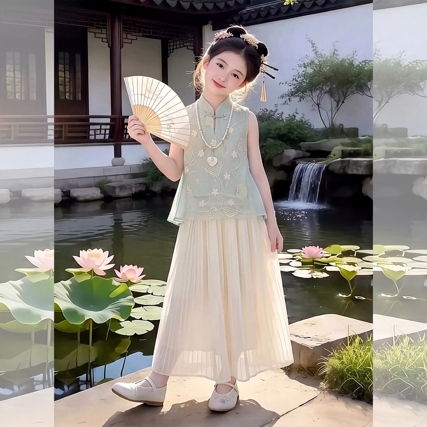 女童夏套装2026新款儿童国风汉服