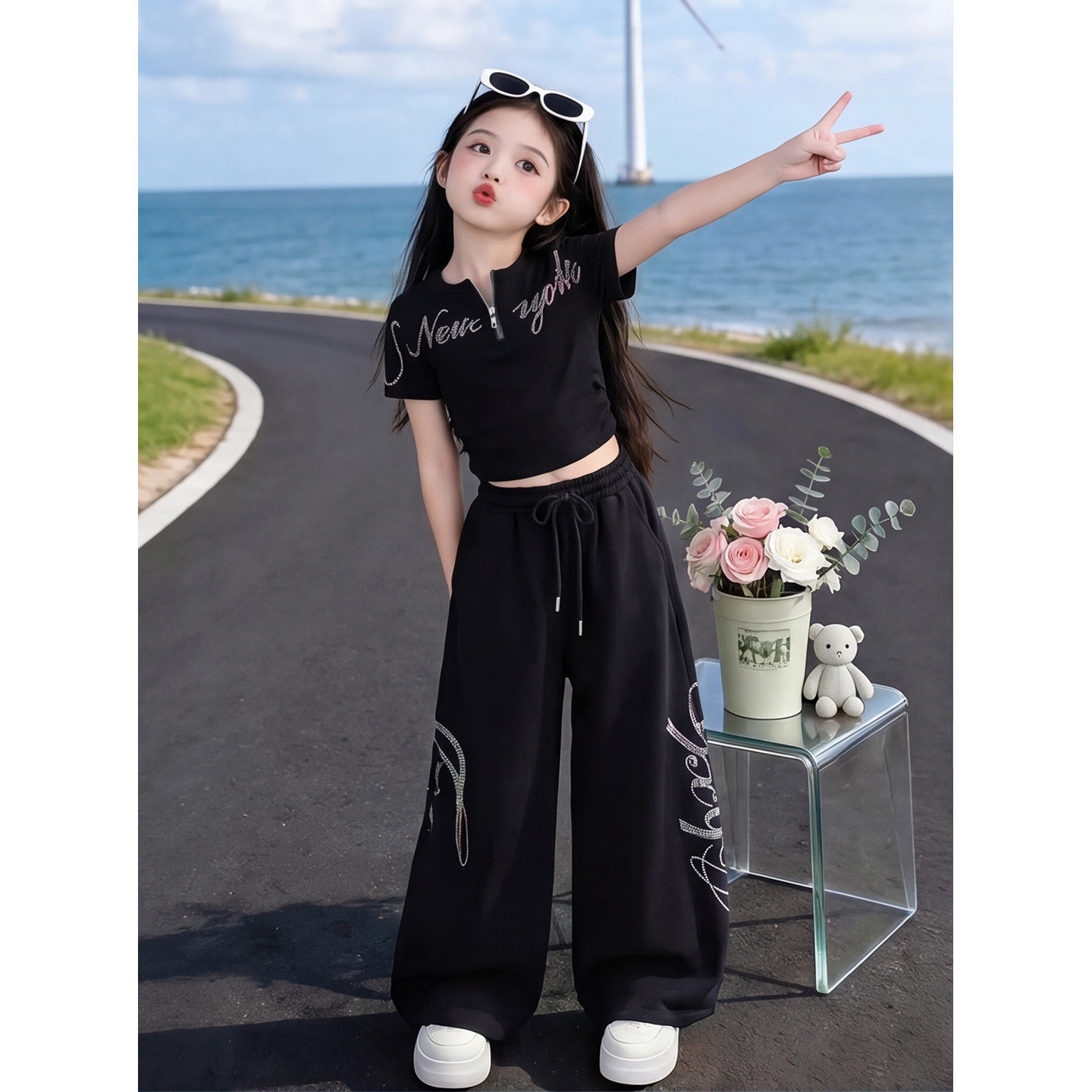 女童巨好看夏装套装2026新款大童
