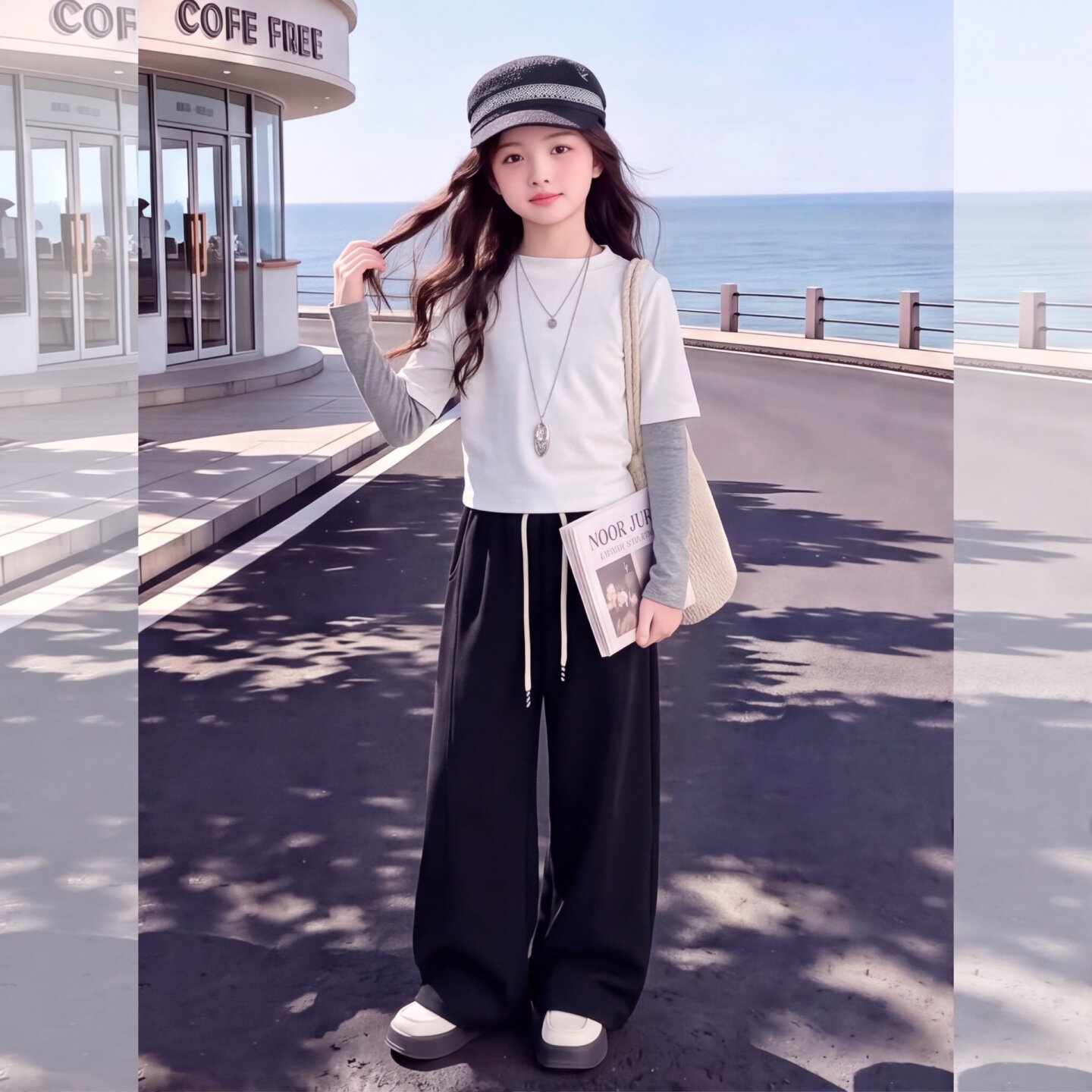 女童运动裤秋季款女大童韩版卫裤