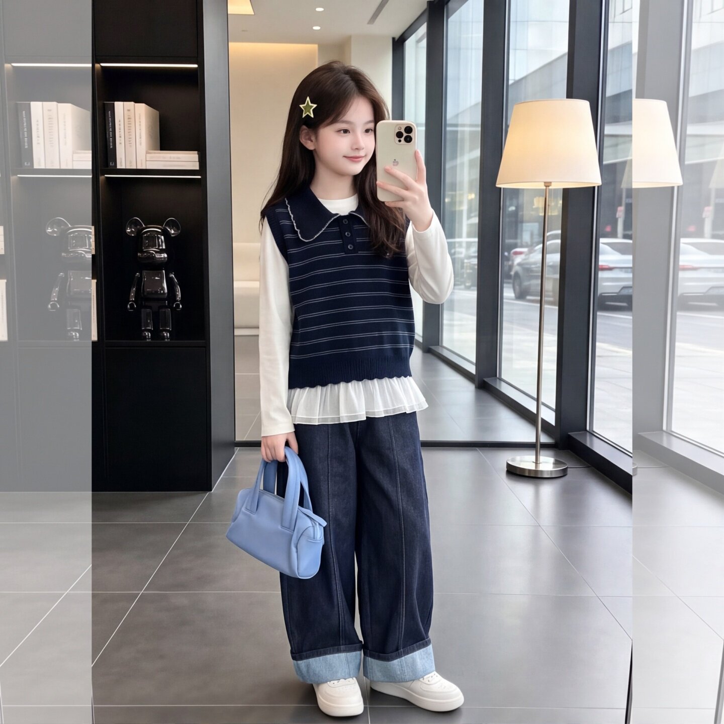 女大童2026新款马甲三件套春秋