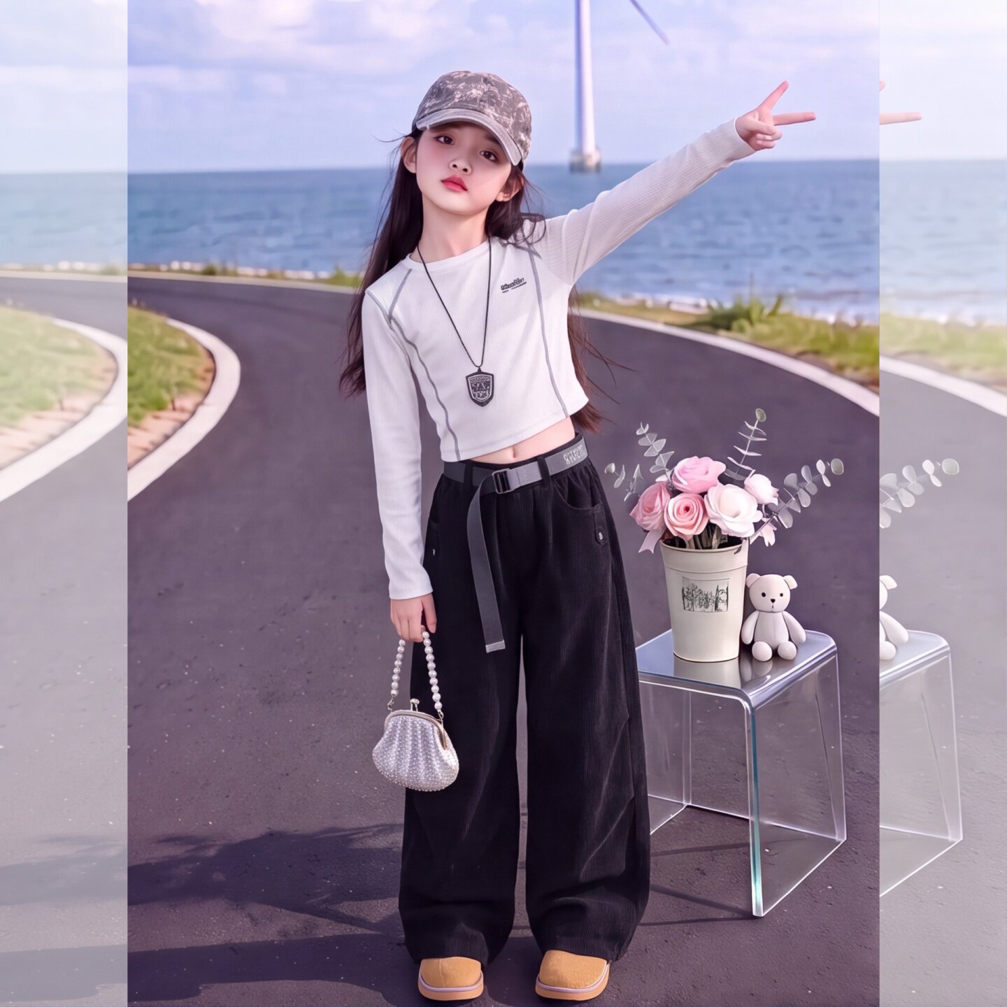 女童裤子秋季2026新款春装儿童工