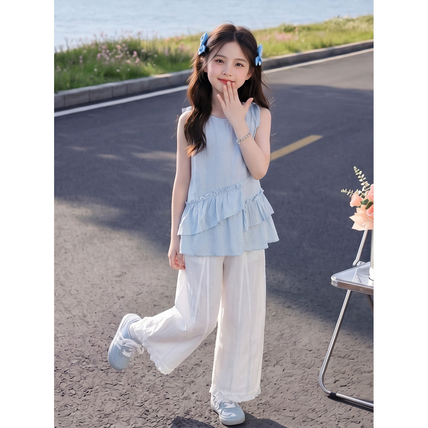 韩系甜美女孩套装女童2026夏季