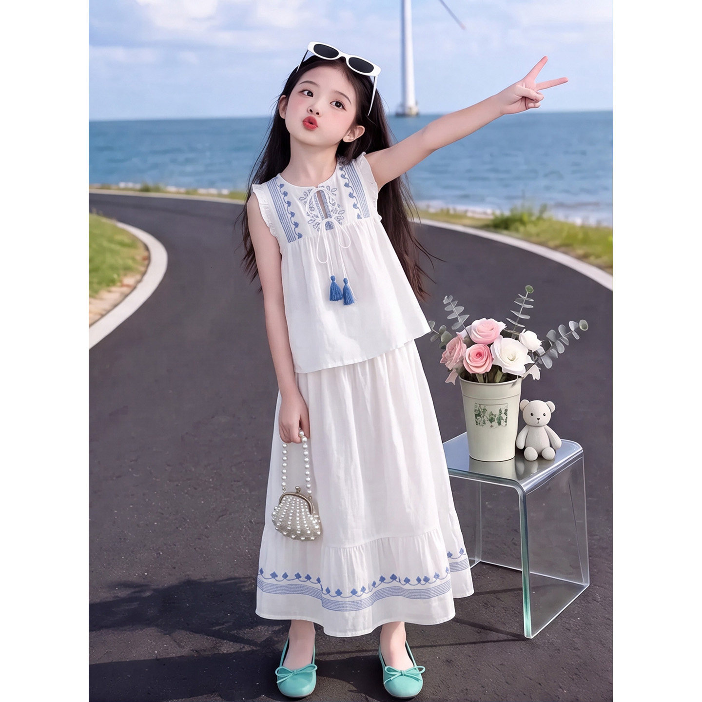 女童连衣裙2026夏季新款海边度假