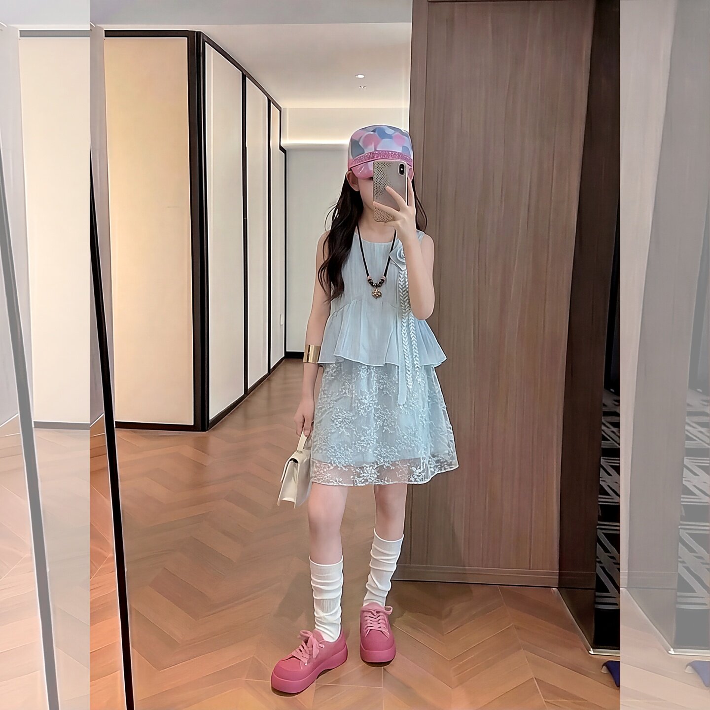 女童夏装蕾丝连衣裙2026新款洋气