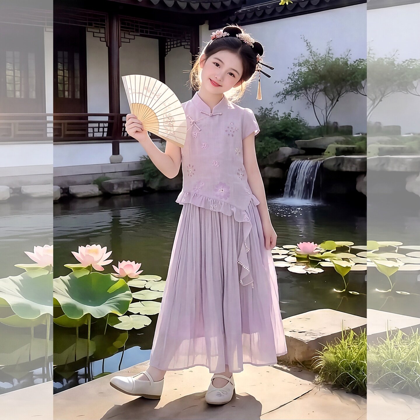 2026新款洋气童装女童夏装旗袍儿