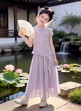 2026新款洋气童装女童夏装旗袍儿