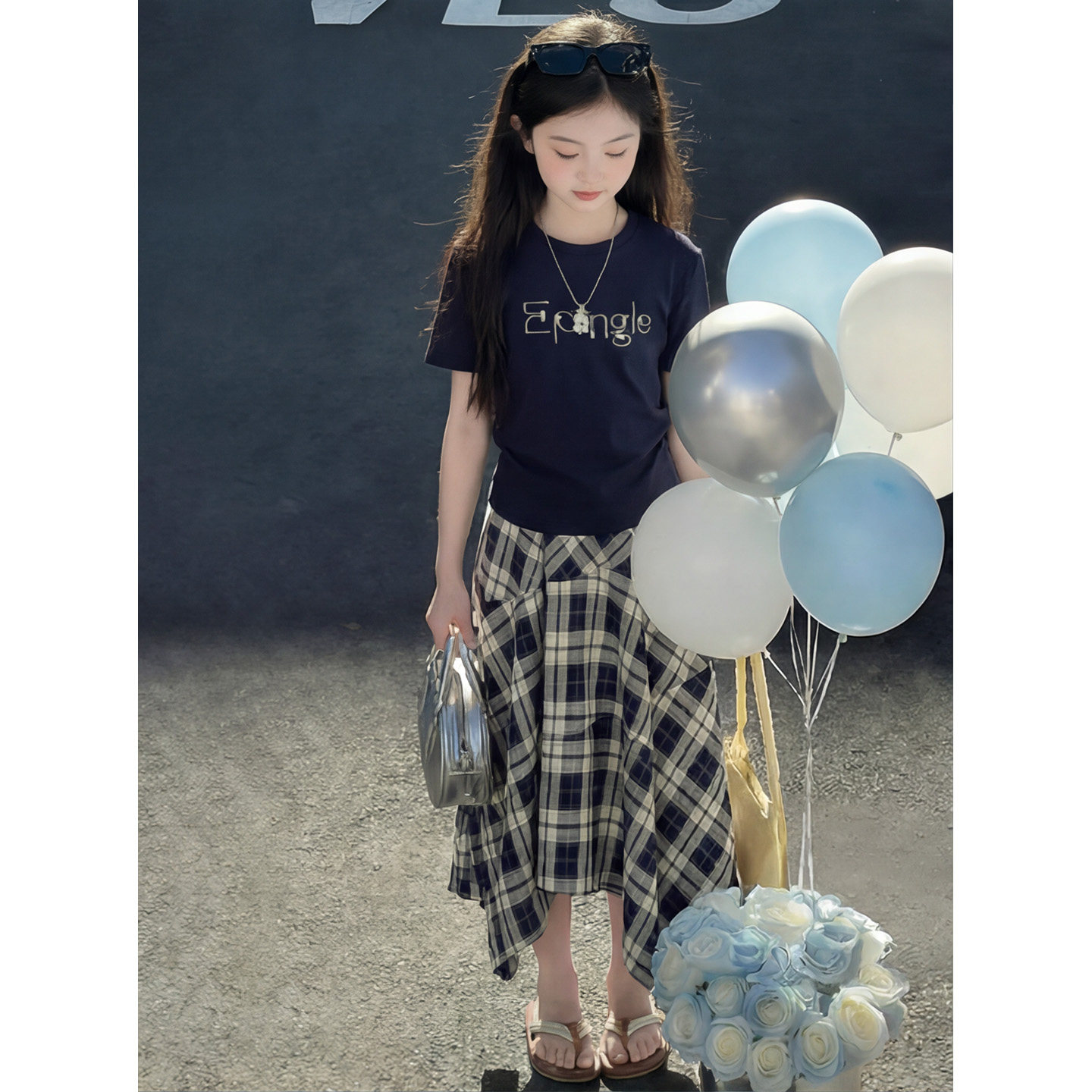 女童连衣裙夏装2026新款两件套装