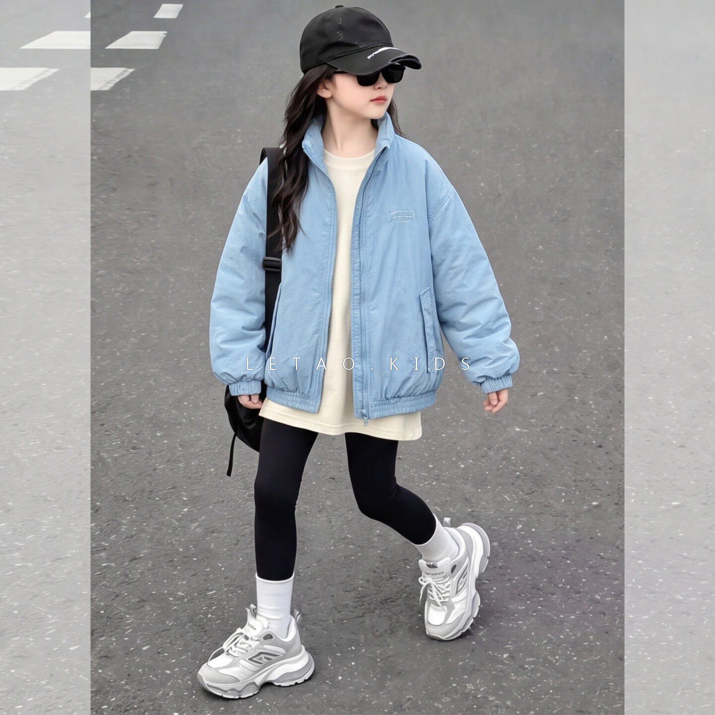女大童秋冬休闲棒球夹棉加厚外套