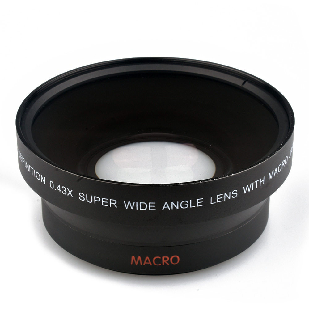 49/52/55/58/72mm 0.43x超广角微距效果附加相机镜头