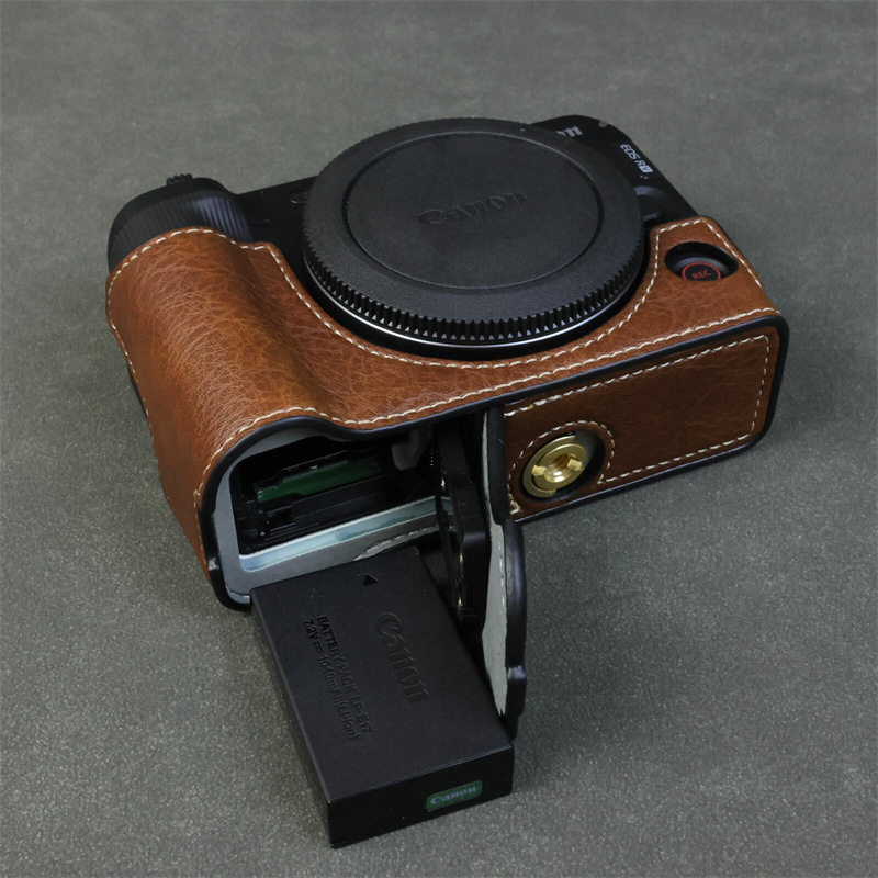 适用于佳能 Eos R50V相机皮套底座 r50v半套保护外壳