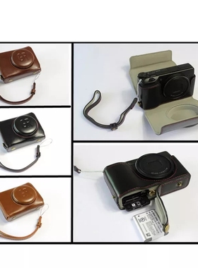 适用于理光GRIII豪华版皮套 Ricoh gr3相机保护壳可免拆电池 支架