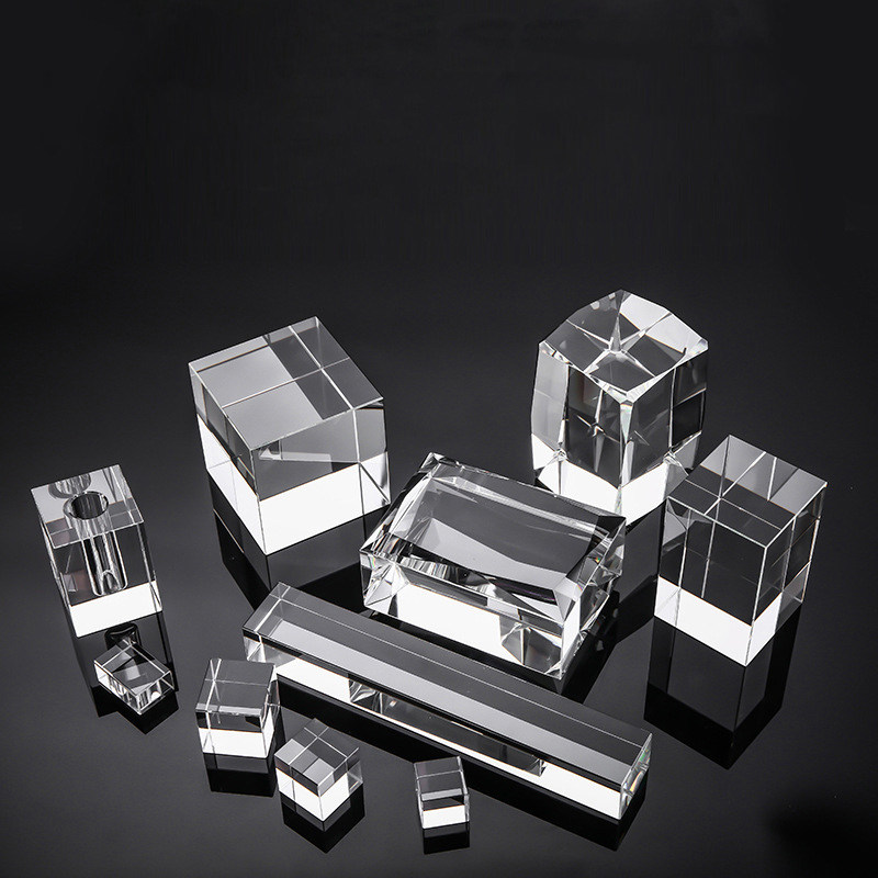 四棱镜 分光棱镜8*8*8mm,水晶立方体人造水晶创意彩虹儿童拍照