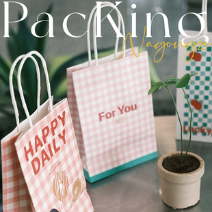 烘焙手提袋甜品打包袋定制面包蛋糕店外卖小袋子牛皮纸袋印刷logo