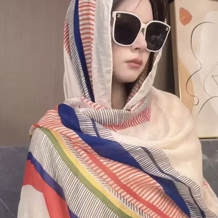 真乐直播热卖 民族风新疆旅游披肩夏季 旅游薄款 拍照出彩时尚