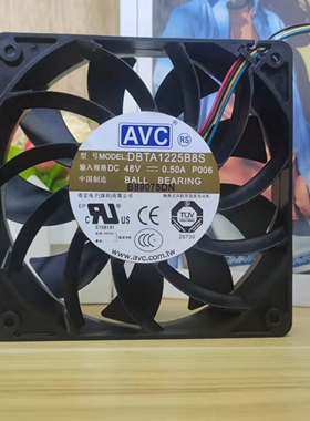 AVC DBTA1225B8S 12CM 12025 48V 0.50A PWM四线调速交换机风扇