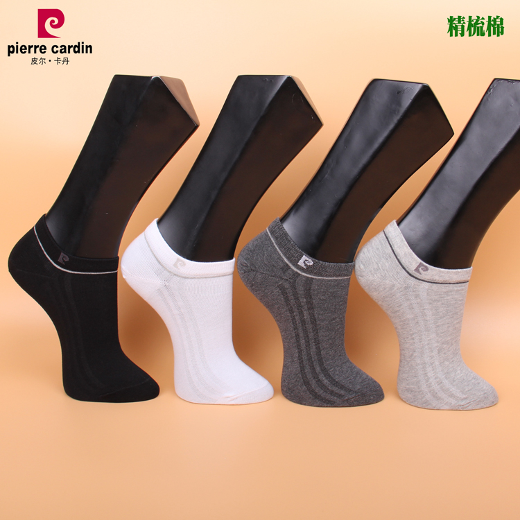 皮尔卡丹精梳棉提花男船袜PC358  春夏薄棉 透气 吸湿排汗39-44码