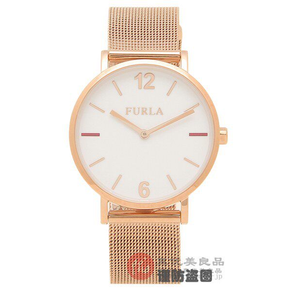 日本代购 furla芙拉 女款简约复古超薄表盘网状钢带商务休闲手表