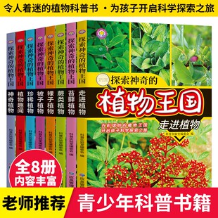 儿童 12岁植物书籍植物家族 植物王国 小学生课外书阅读书籍三年级必读 探索神奇 少年儿童科普大全彩图版 植物百科全书8册