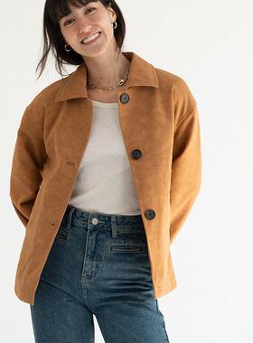 AcidPoire 冬季新品 仿牛皮复古通用外套24秋冬休闲夹克衫