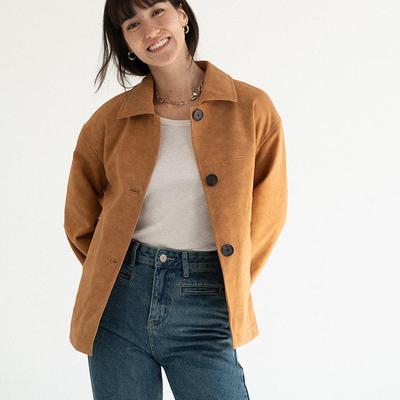 AcidPoire仿牛皮复古夹克