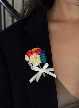 AcidPoire 2025原创小众设计献给阿尔吉侬的花束·手工胸针女送礼