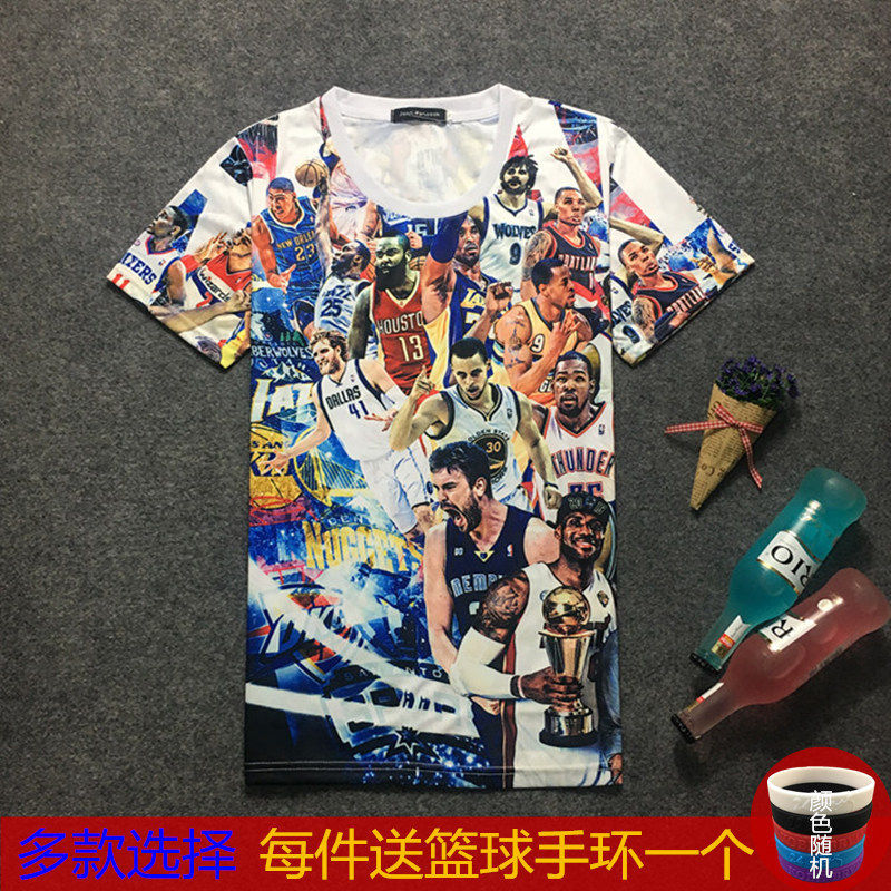 夏季运动短袖t恤男库里科比哈登麦迪3d印花篮球衣服学生半袖上衣在类目 男装, T恤中 - 来自Buy2taobao.com提供专业的淘宝代购服务