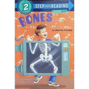 英语原版书走进阅读系列Bones骨骼科学绘本适合36岁儿童亲子共读由斯蒂芬克伦斯基创作戴维琼斯插画以浅显易懂语言介绍骨骼组成