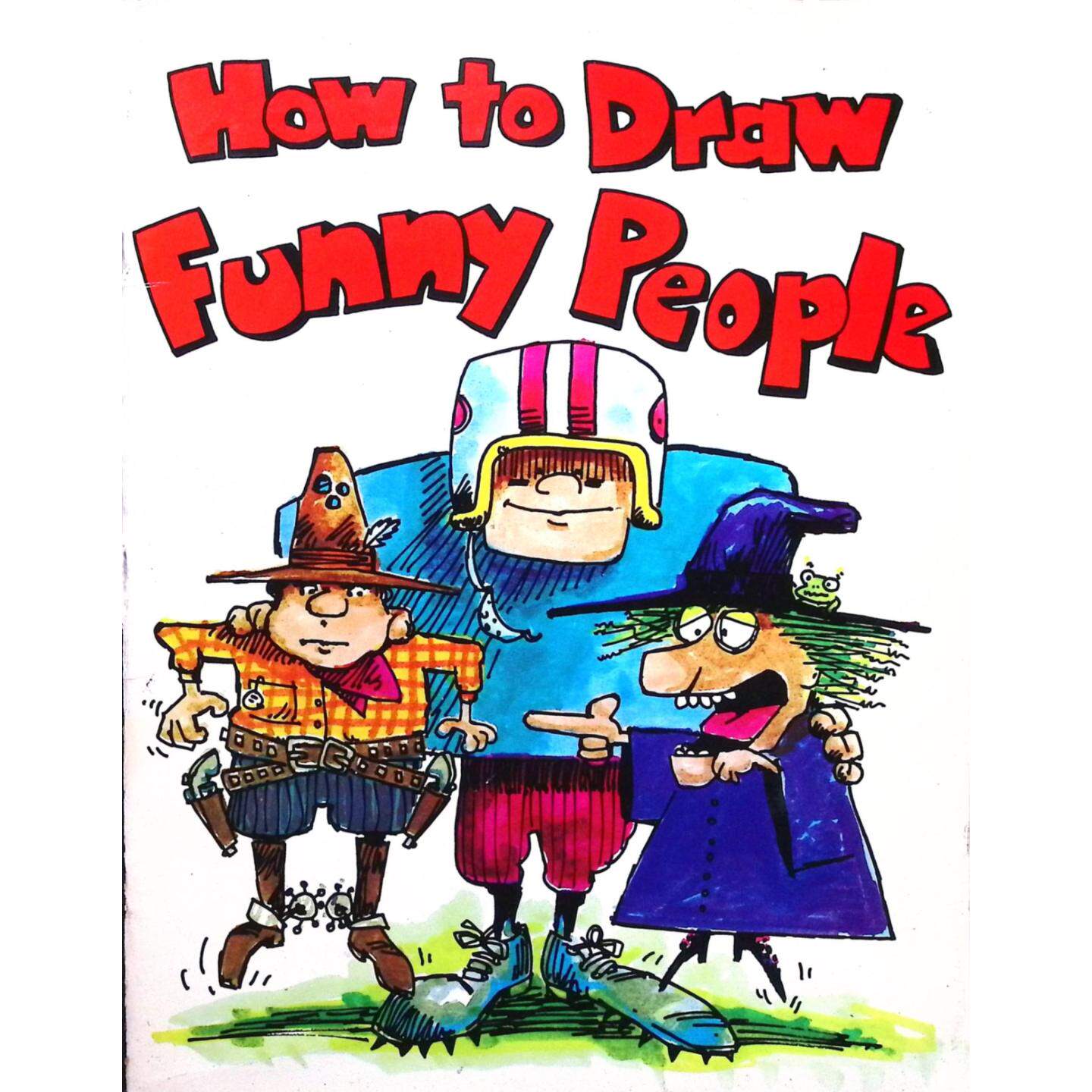 英语原版书如何画有趣的人卡通绘画教学FunnyPeople鲍勃麦凯教你用简单形状绘制幽默角色适合710岁孩子学习基础绘画技巧