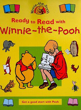 英语原版书ReadytoRead系列和小熊维尼一起准备阅读学前启蒙亲子共读36岁儿童字母学习视觉认知活动书由英国著名插画家EH舒巴德